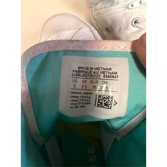 Converse Chuck Taylor All Star Block Party High Top Sneaker Sz 3 Big Girls 65 - Picture 8 of 8